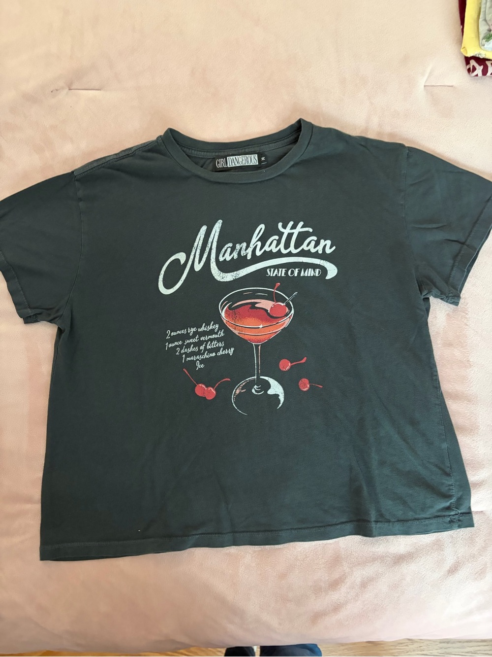 Manhattan Graphic Tee - Black with Red Accent